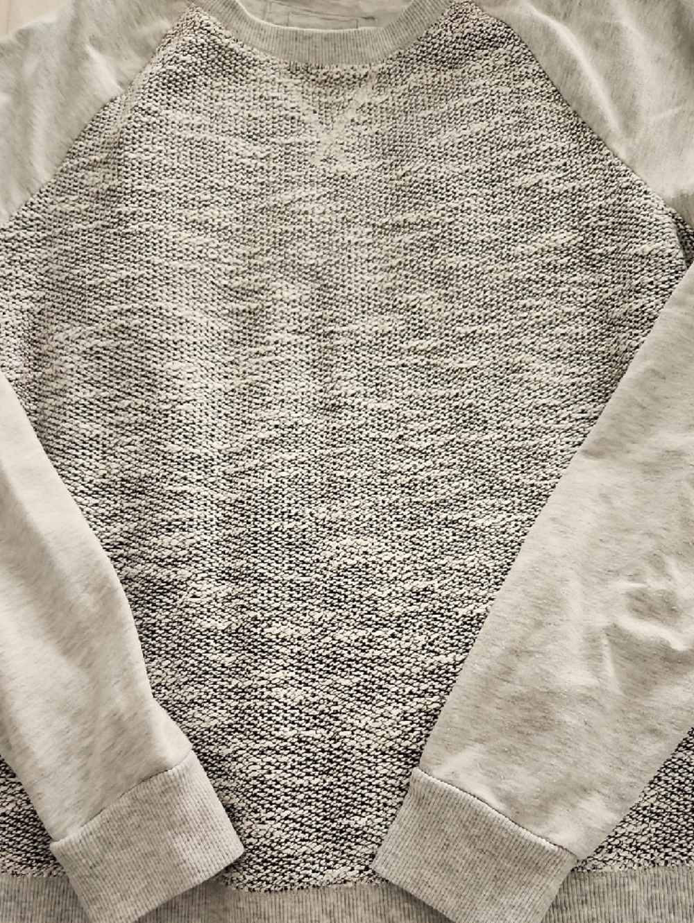 Sonoma Two-Tone Gray Crewneck Top - Picture 3 of 4